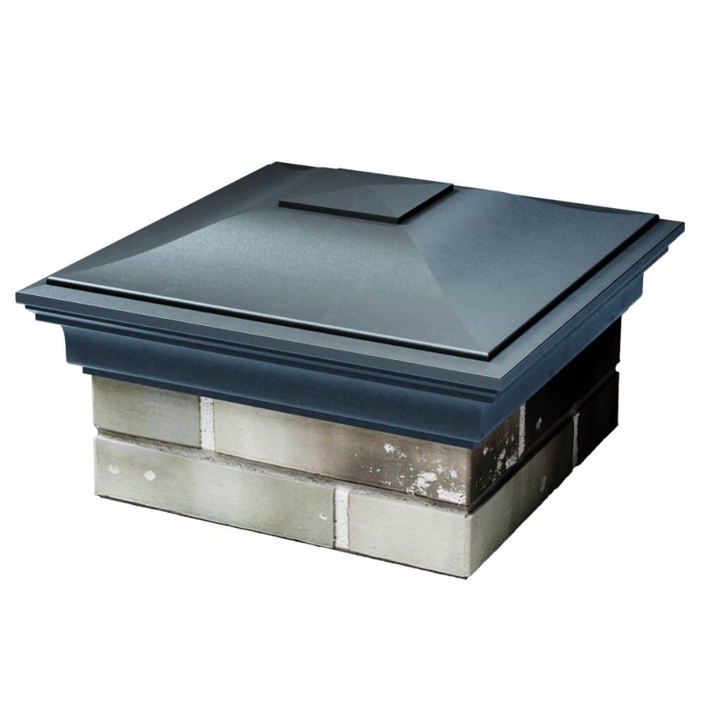 Колпак Zking Монблан Серый на столб 1.5х1.5 кирпича (385х385мм) в Мурманске фото