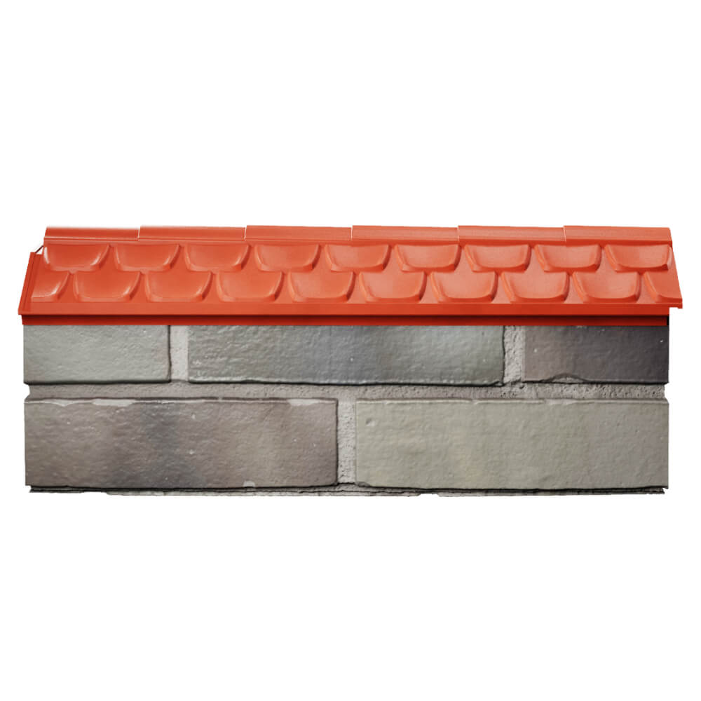 Парапет Zking Эльбрус Красный с посадкой на 0.5 кирпича (130мм) в Мурманске фото