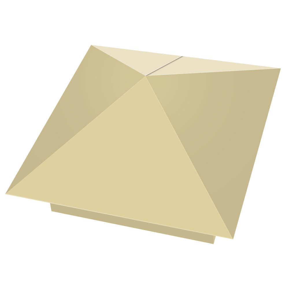 Колпак металлический 400х400мм RAL1014 Бежевый заборный Мурманск фото