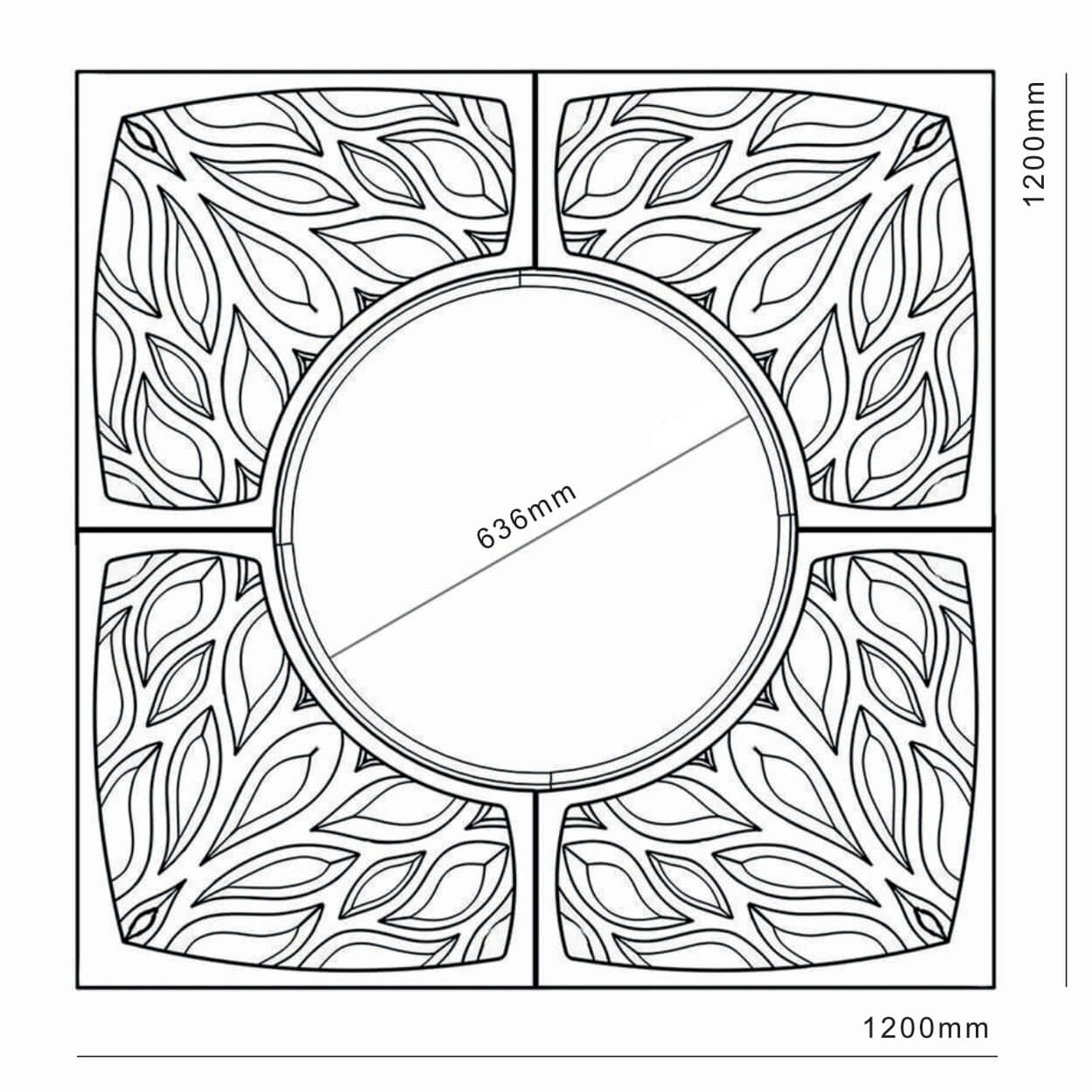 Приствольная решетка для дерева ZKING CRUST 1.2х1.2м Черная в Мурманске фото
