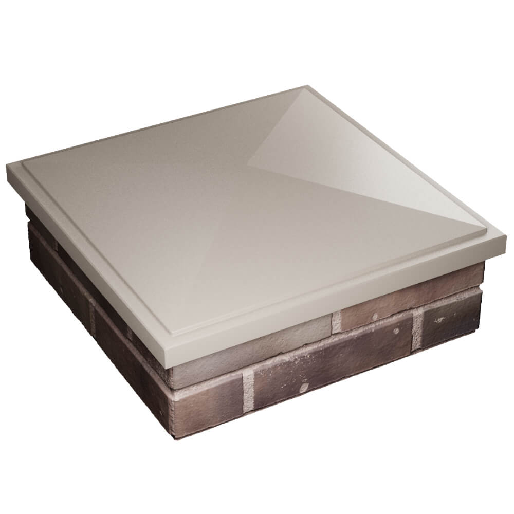 Колпак Zking БонаМоно Бежевый на столб 2х2 кирпича (515х515, 530х530мм) в Мурманске фото