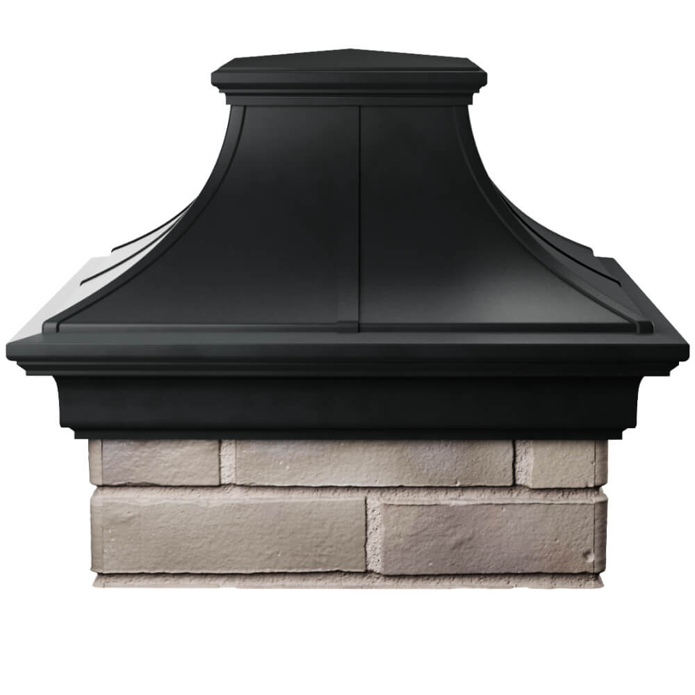 Колпак Zking Монблан Премиум Черный на столб 1.5х1.5 кирпича (385х385мм) Мурманск фото