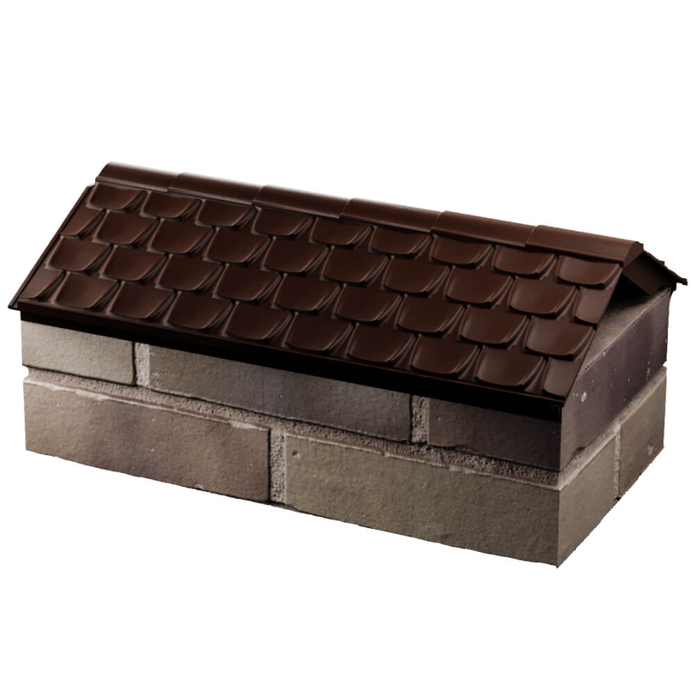 Парапет Zking Эльбрус Коричневый с посадкой на 1 кирпич (255мм) в Мурманске фото