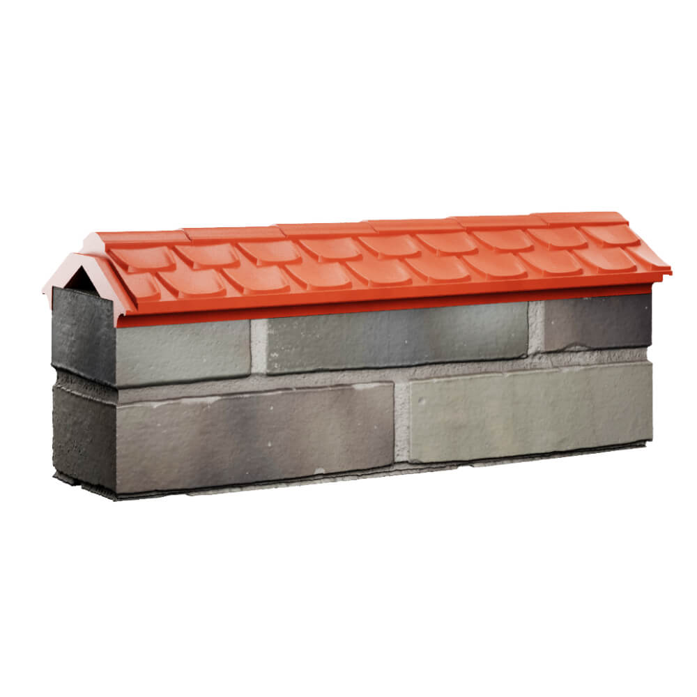 Парапет Zking Эльбрус Красный с посадкой на 0.5 кирпича (130мм) Мурманск фото