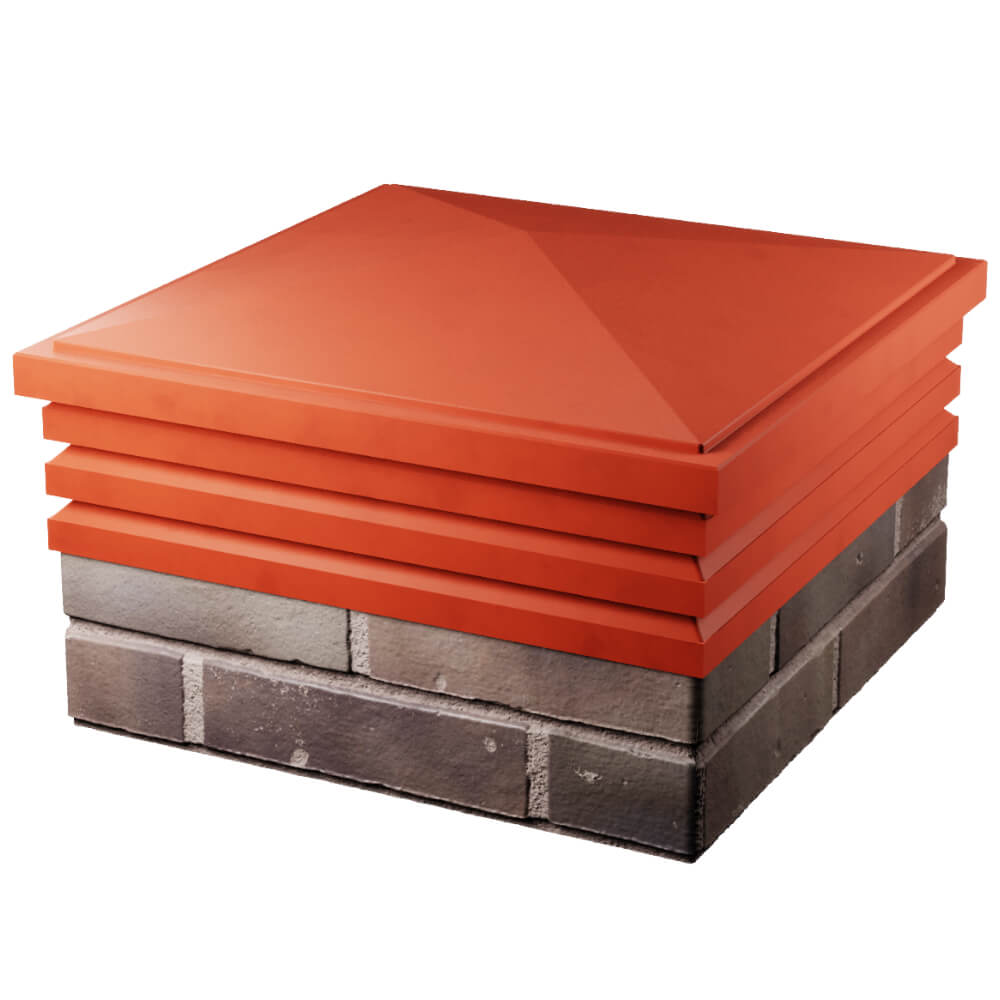 Колпак Zking Бона ХайТек Красный на столб 2х2 кирпича (513х513мм) в Мурманске фото