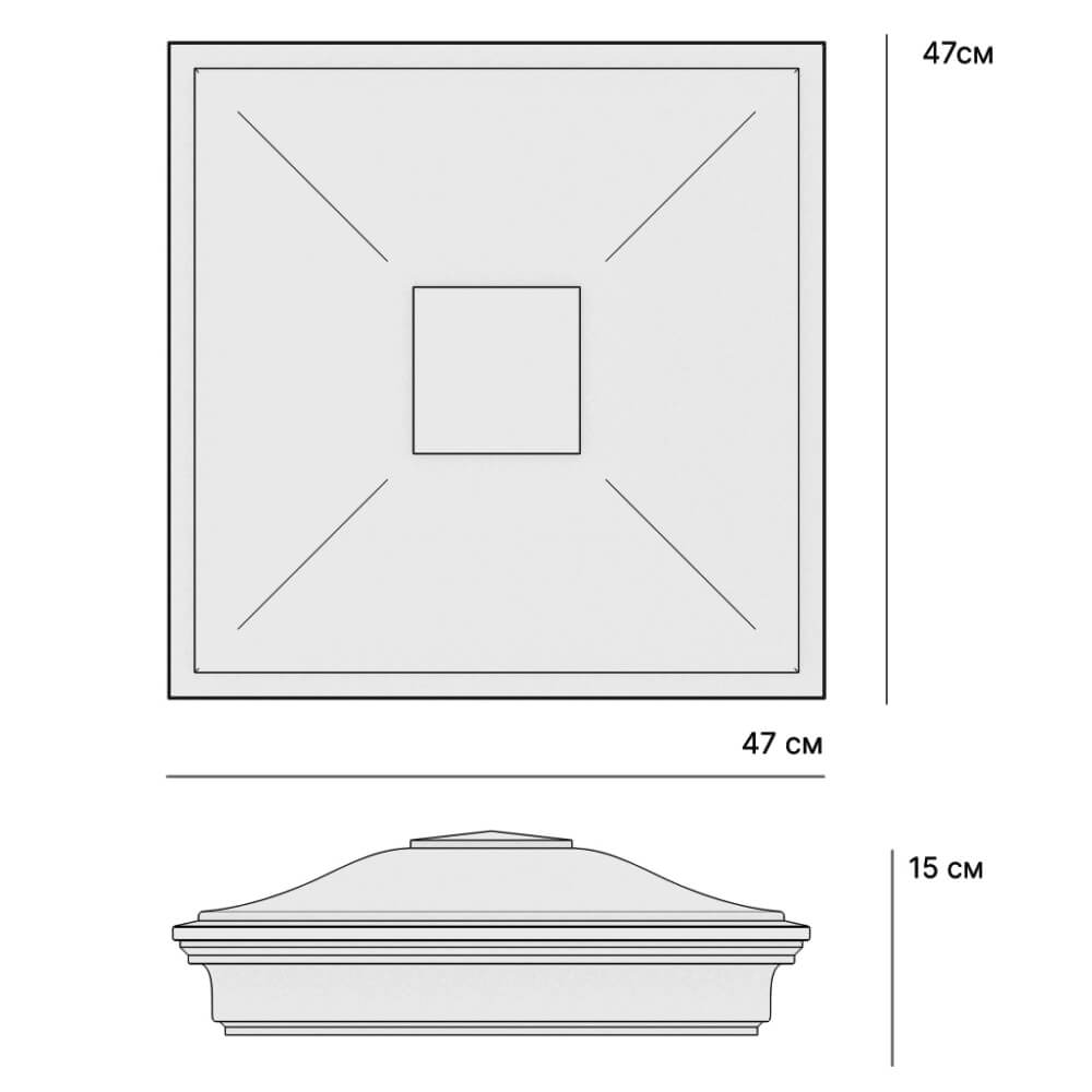 Колпак Zking Монблан Коричневый на столб 1.5х1.5 кирпича (385х385мм) в Мурманске фото