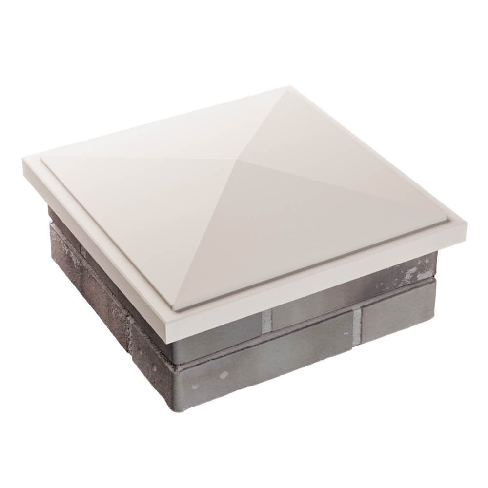 Колпак Zking БонаМоно Бежевый на столб 1.5х1.5 кирпича (385х385, 400х400мм) в Мурманске фото