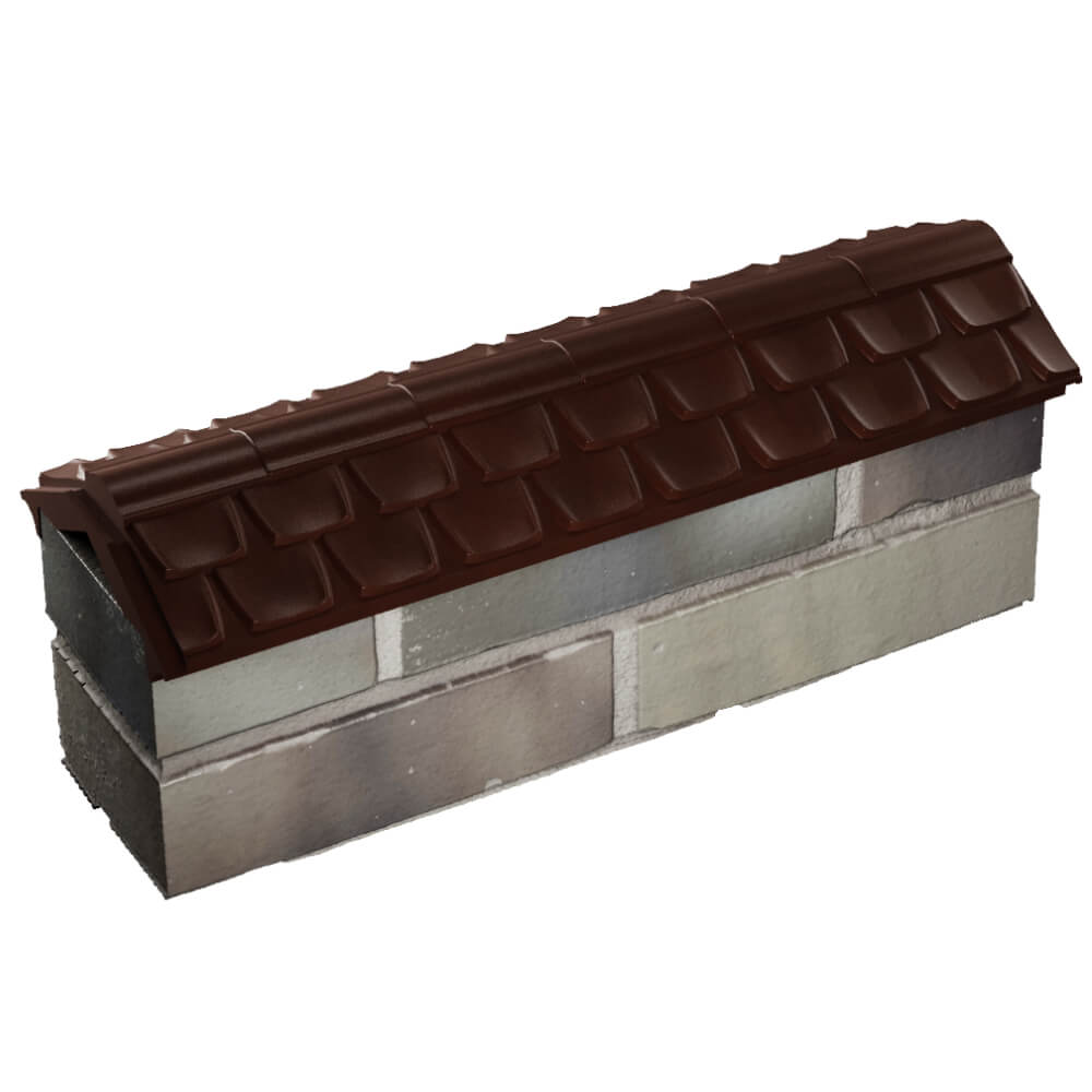 Парапет Zking Эльбрус Коричневый с посадкой на 0.5 кирпича (130мм) в Мурманске фото