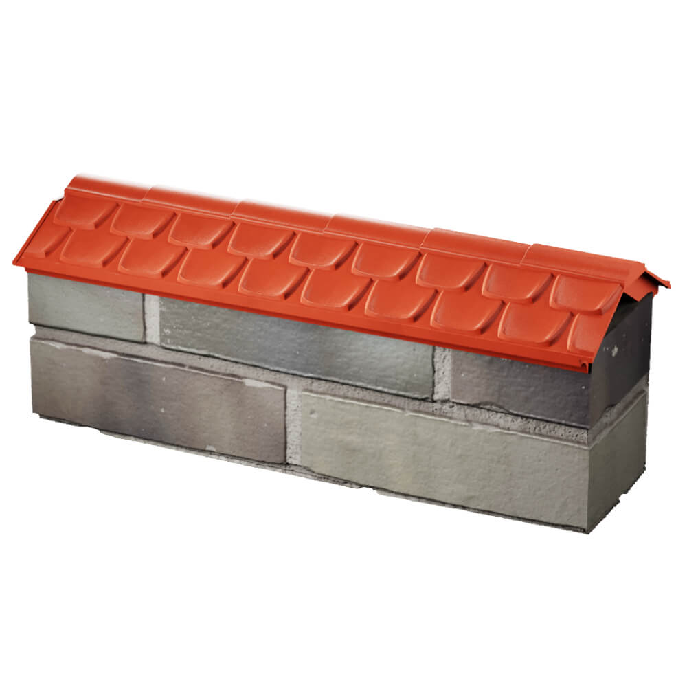 Парапет Zking Эльбрус Красный с посадкой на 0.5 кирпича (130мм) в Мурманске фото