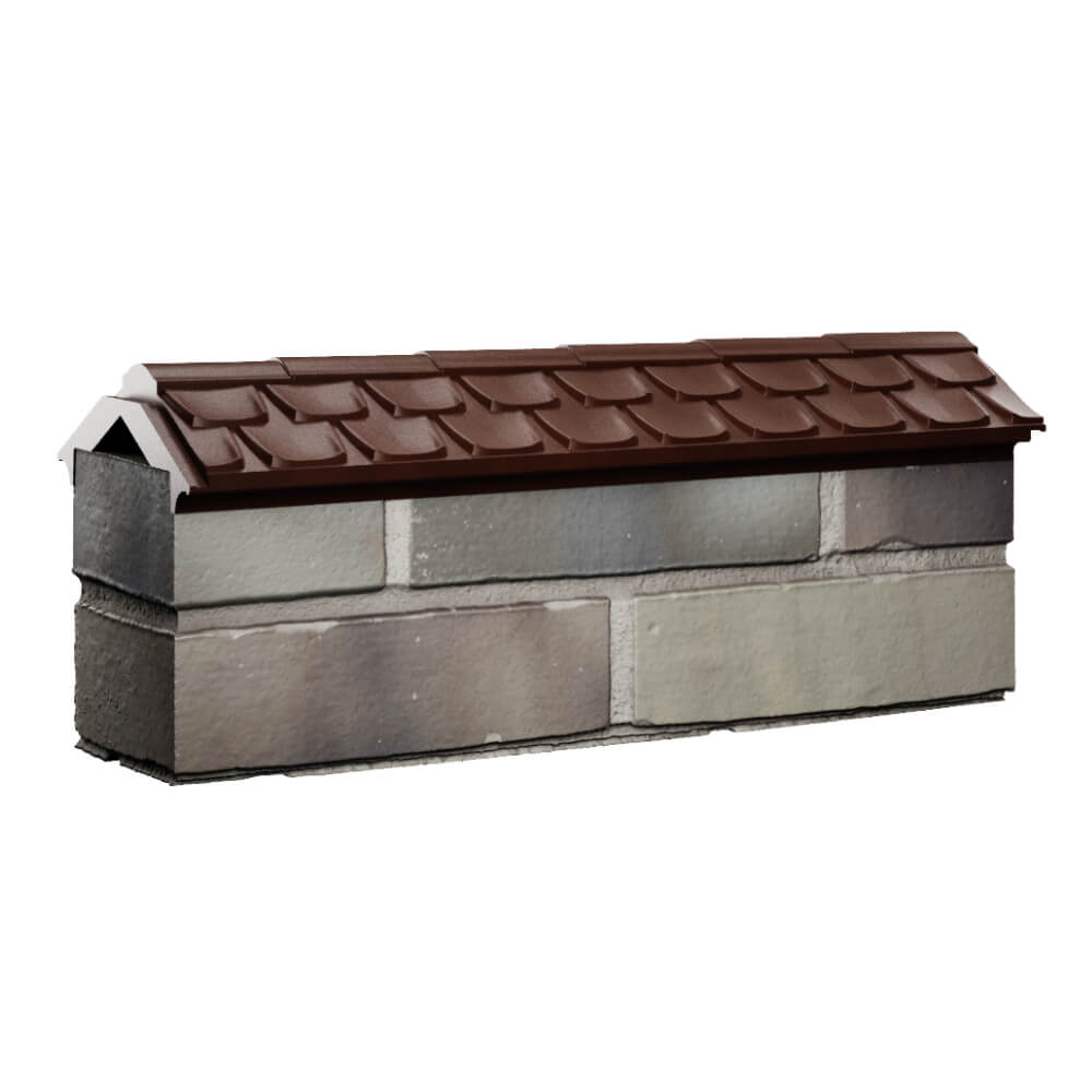 Парапет Zking Эльбрус Коричневый с посадкой на 0.5 кирпича (130мм) Мурманск фото