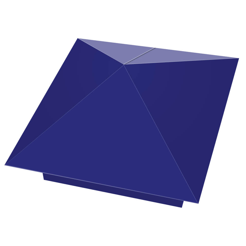 Колпак металлический 400х400мм RAL5002 Синий Ультрамарин заборный Мурманск фото