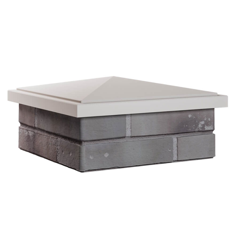 Колпак Zking БонаМоно Бежевый на столб 1.5х1.5 кирпича (385х385, 400х400мм) в Мурманске фото