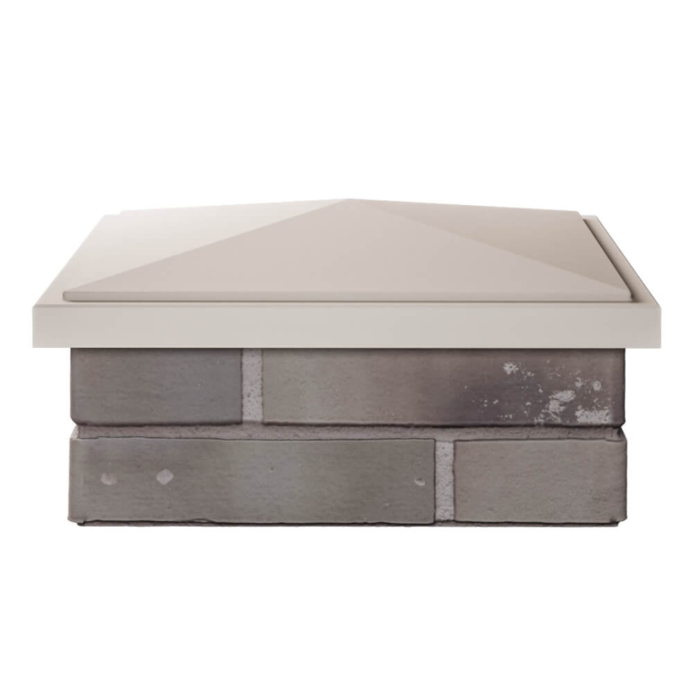 Колпак Zking БонаМоно Бежевый на столб 1.5х1.5 кирпича (385х385, 400х400мм) Мурманск фото