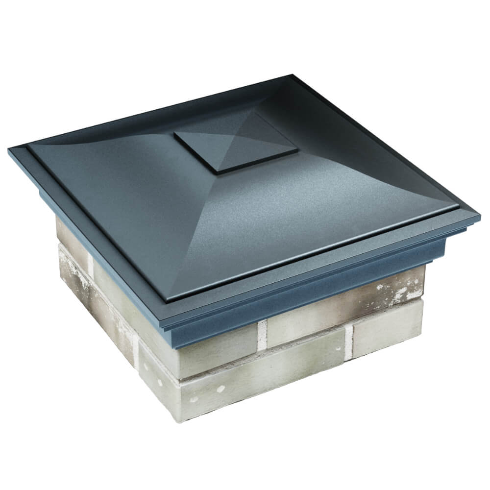 Колпак Zking Монблан Серый на столб 1.5х1.5 кирпича (385х385мм) в Мурманске фото