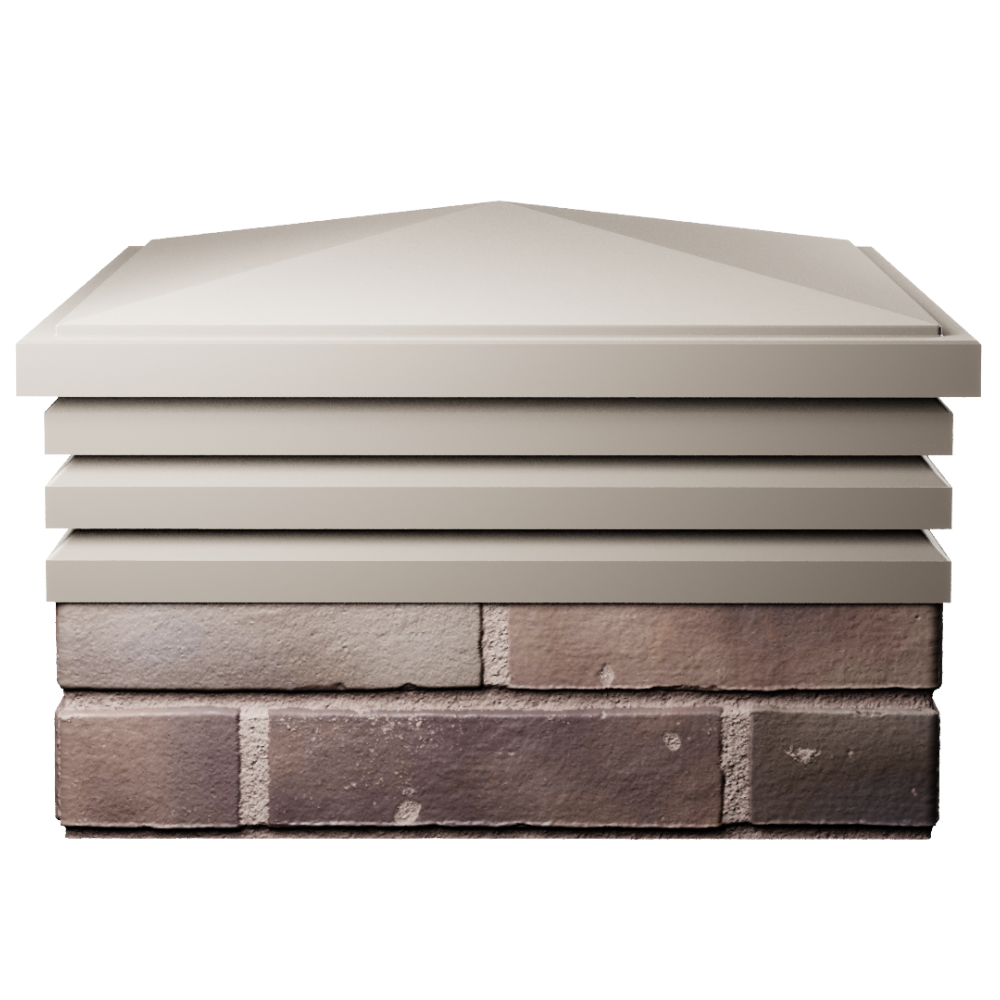 Колпак Zking Бона ХайТек Бежевый на столб 2х2 кирпича (513х513мм) Мурманск фото