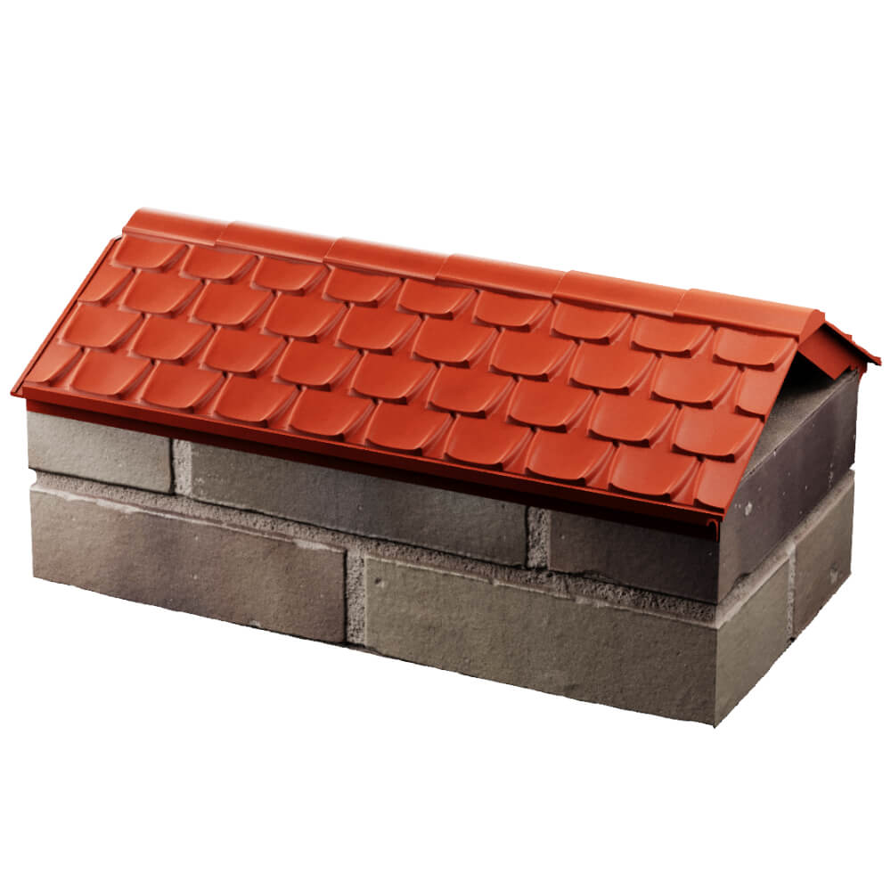 Парапет Zking Эльбрус Красный с посадкой на 1 кирпич (255мм) в Мурманске фото