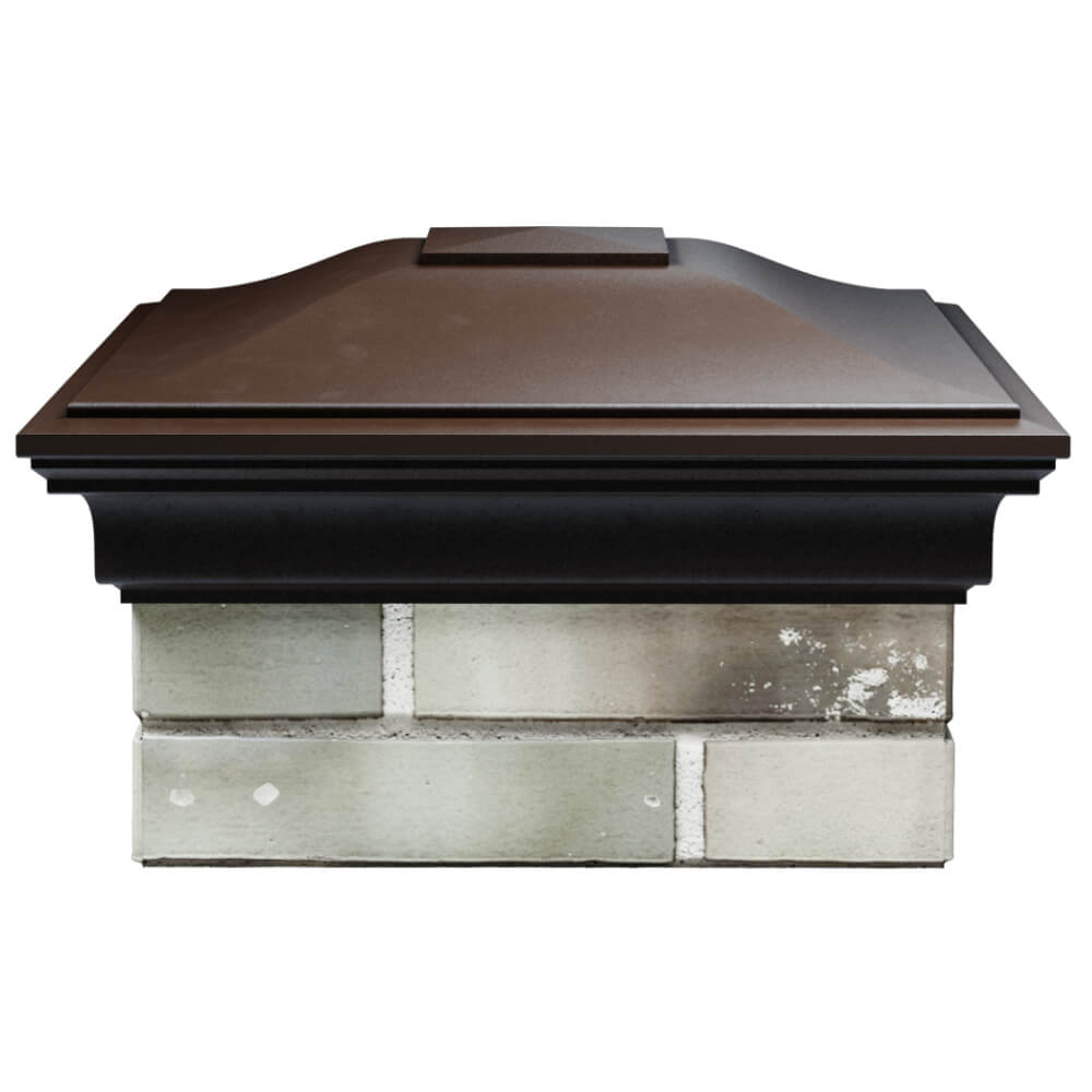 Колпак Zking Монблан Коричневый на столб 1.5х1.5 кирпича (385х385мм) Мурманск фото