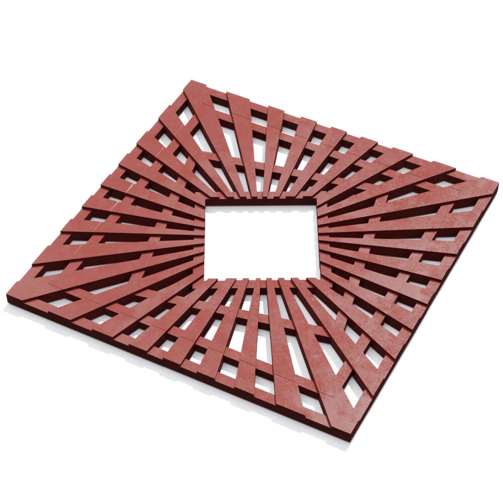 Приствольная решетка для дерева ZKING ATMOSPHERE 1.2х1.2м Красная в Мурманске фото