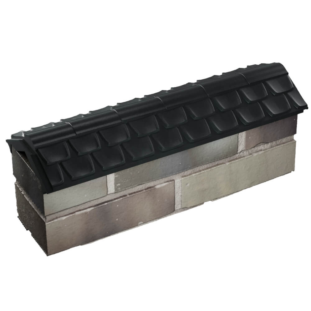 Парапет Zking Эльбрус Черный с посадкой на 0.5 кирпича (130мм) в Мурманске фото