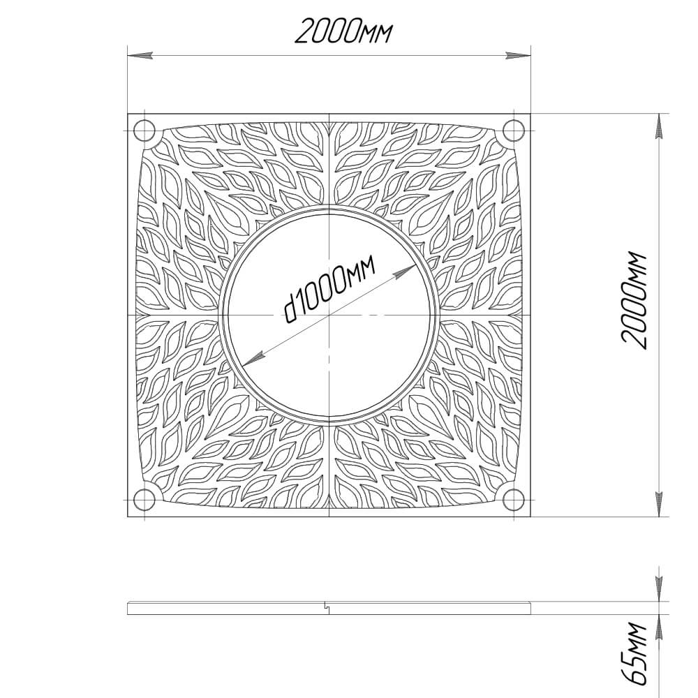 Приствольная решетка для дерева ZKING CRUST 2х2м Черная в Мурманске фото