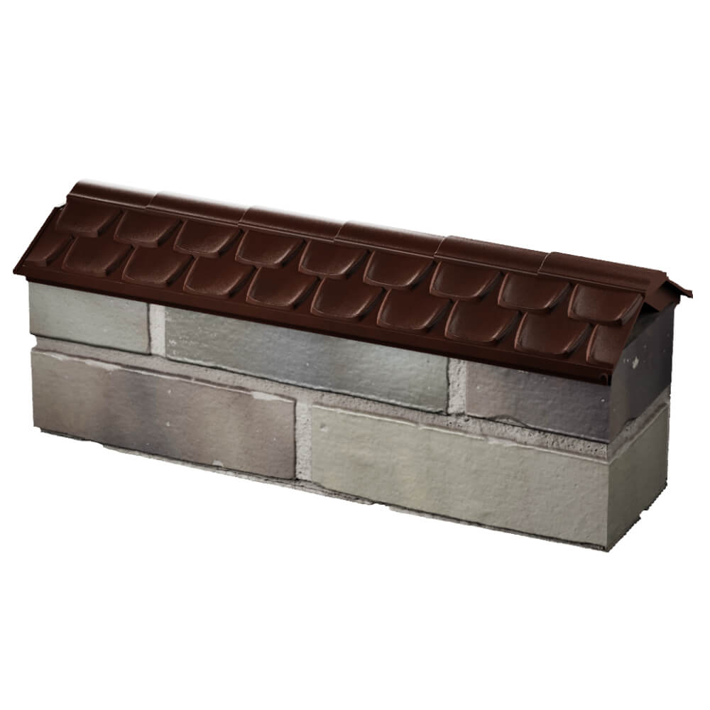 Парапет Zking Эльбрус Коричневый с посадкой на 0.5 кирпича (130мм) в Мурманске фото