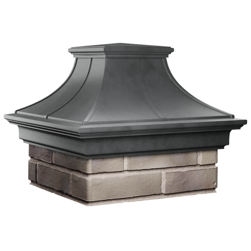 Колпак Zking Монблан Премиум Серый на столб 1.5х1.5 кирпича (385х385мм) в Мурманске фото
