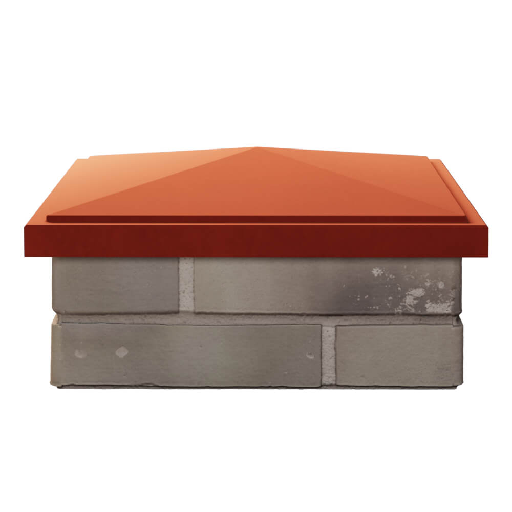 Колпак Zking БонаМоно Красный на столб 1.5х1.5 кирпича (385х385, 400х400мм) Мурманск фото