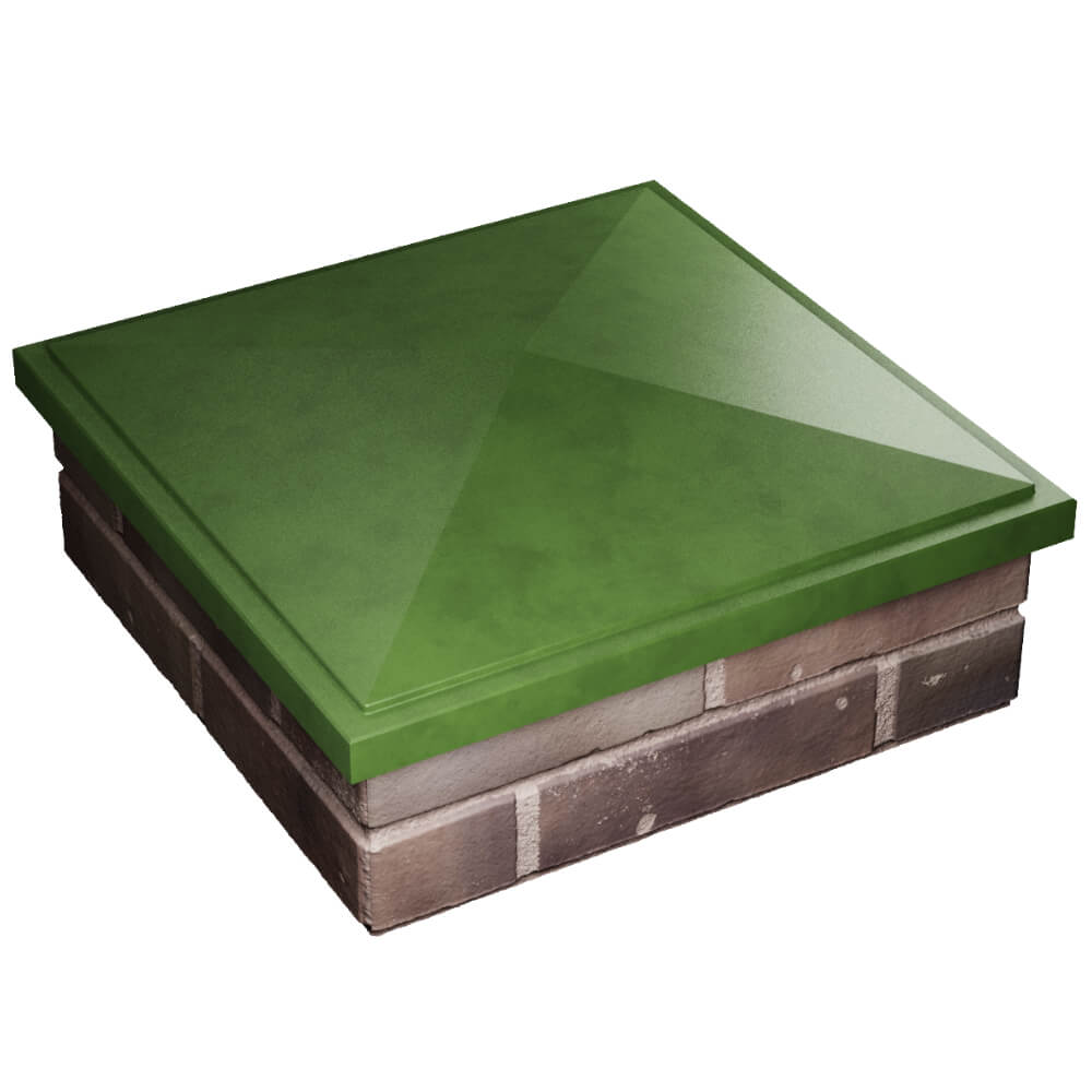 Колпак Zking БонаМоно Зеленый на столб 2х2 кирпича (515х515, 530х530мм) в Мурманске фото