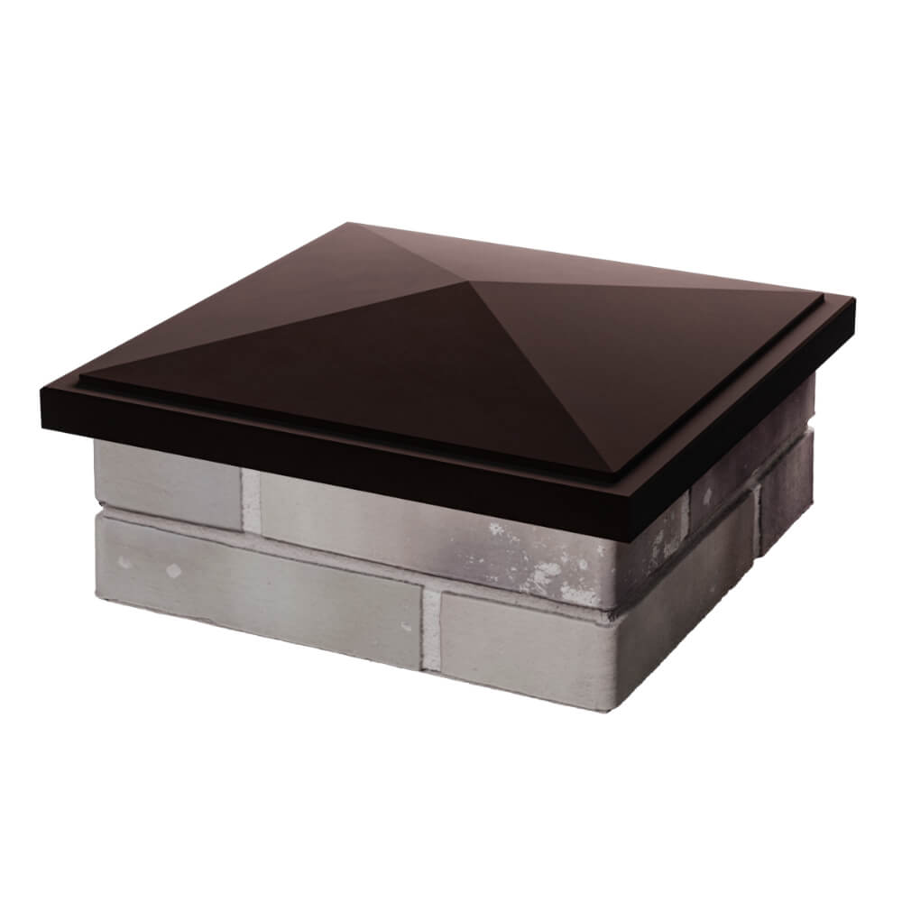 Колпак Zking БонаМоно Коричневый на столб 1.5х1.5 кирпича (385х385, 400х400мм) в Мурманске фото