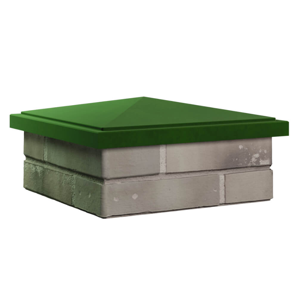 Колпак Zking БонаМоно Зеленый на столб 1.5х1.5 кирпича (385х385, 400х400мм) в Мурманске фото