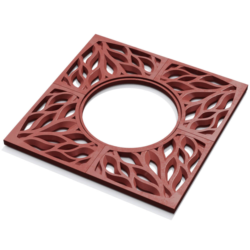 Приствольная решетка для дерева ZKING CRUST 1.2х1.2м Красная в Мурманске фото