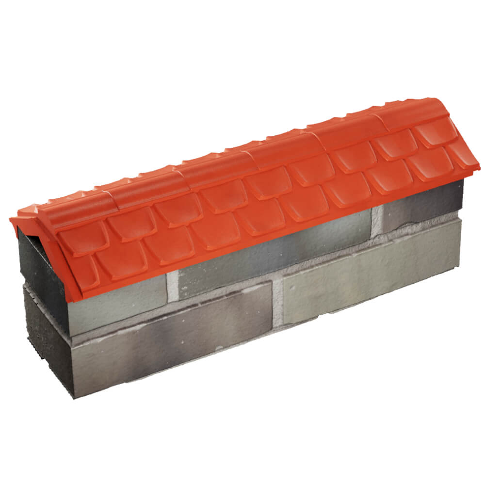 Парапет Zking Эльбрус Красный с посадкой на 0.5 кирпича (130мм) в Мурманске фото