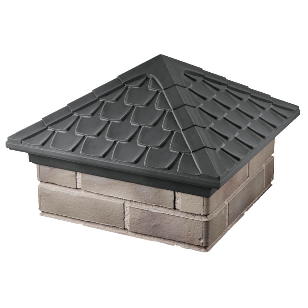 Колпак Zking Эльбрус Серый на столб 1.5х1.5 кирпича (385х385мм) в Мурманске фото