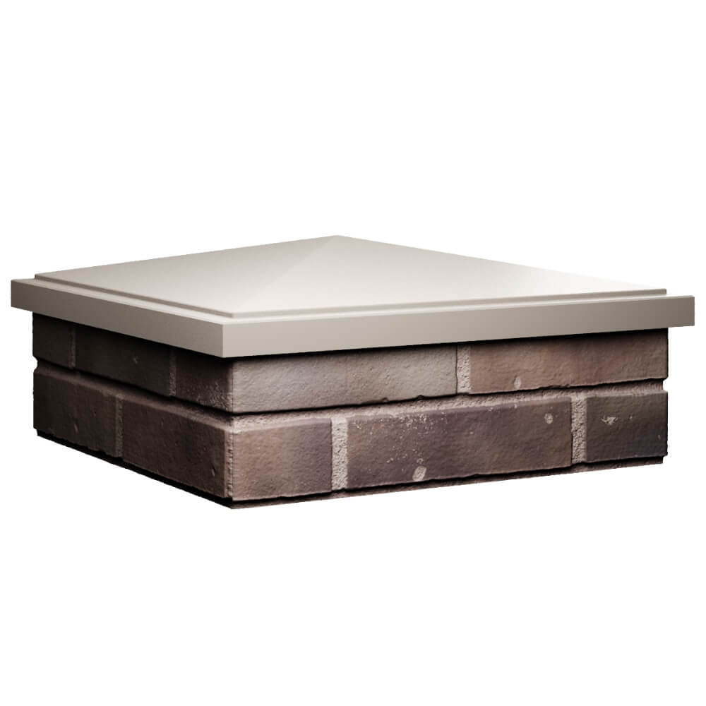 Колпак Zking БонаМоно Бежевый на столб 2х2 кирпича (515х515, 530х530мм) в Мурманске фото