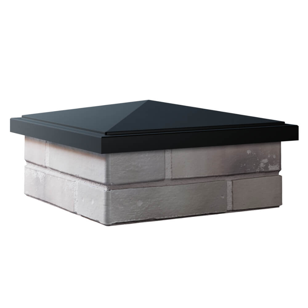 Колпак Zking БонаМоно Черный на столб 1.5х1.5 кирпича (385х385, 400х400мм) в Мурманске фото