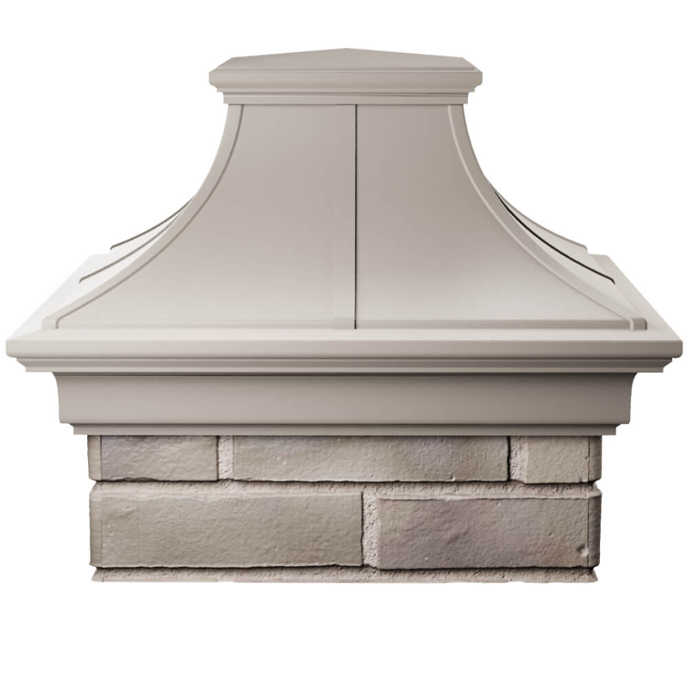 Колпак Zking Монблан Премиум Бежевый на столб 1.5х1.5 кирпича (385х385мм) Мурманск фото