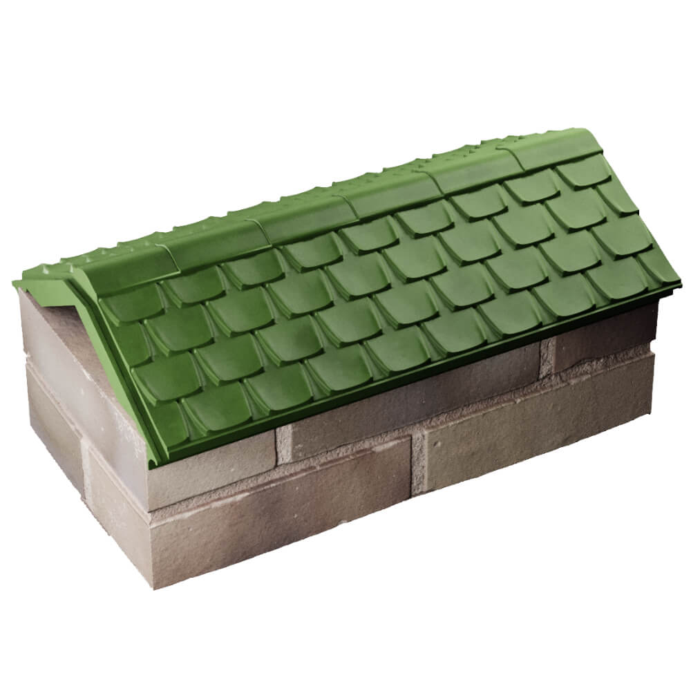 Парапет Zking Эльбрус Зеленый с посадкой на 1 кирпич (255мм) в Мурманске фото