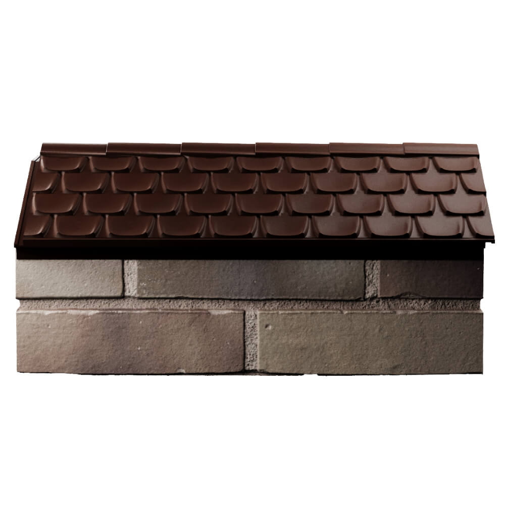 Парапет Zking Эльбрус Коричневый с посадкой на 1 кирпич (255мм) в Мурманске фото