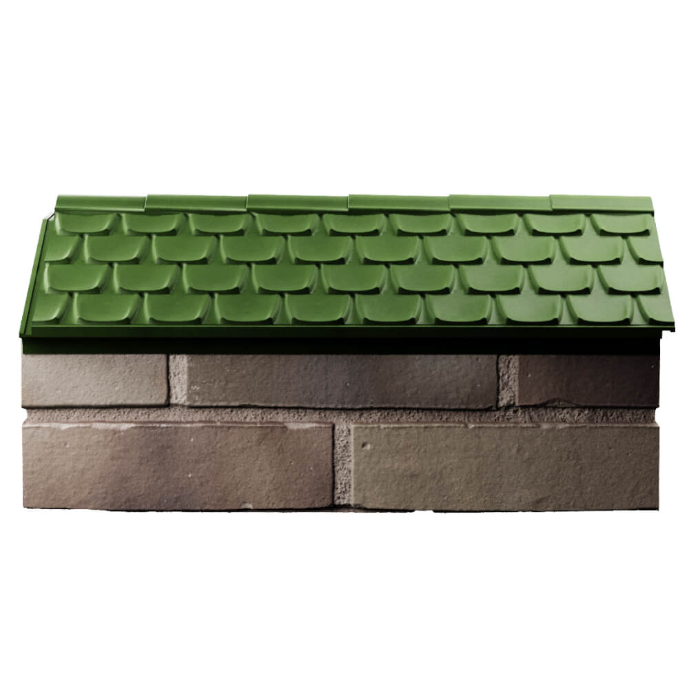 Парапет Zking Эльбрус Зеленый с посадкой на 1 кирпич (255мм) в Мурманске фото