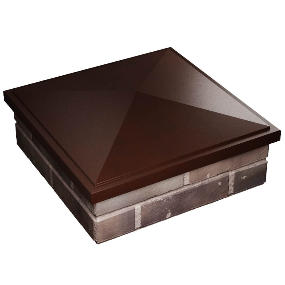 Колпак Zking БонаМоно Коричневый на столб 2х2 кирпича (515х515, 530х530мм) в Мурманске фото