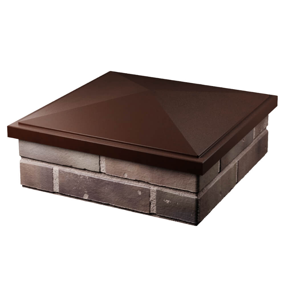 Колпак Zking БонаМоно Коричневый на столб 2х2 кирпича (515х515, 530х530мм) в Мурманске фото