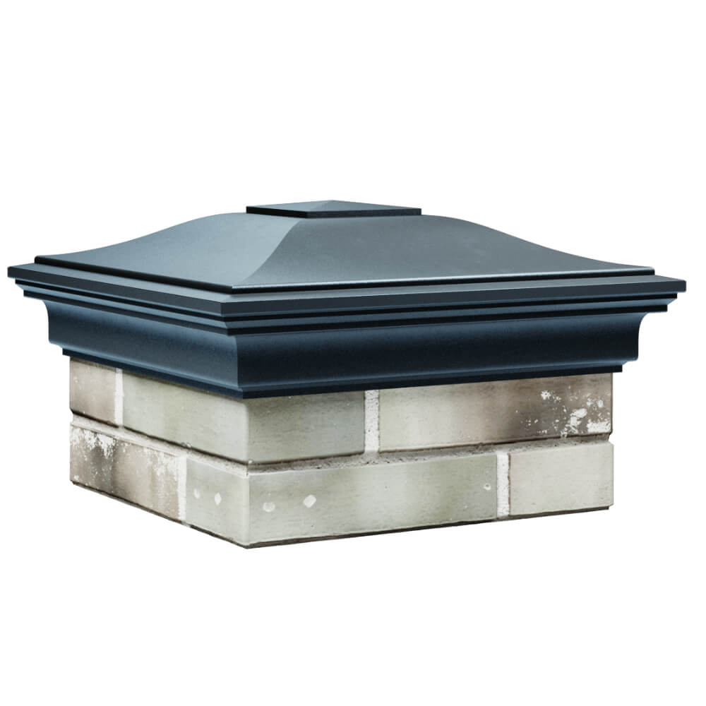 Колпак Zking Монблан Серый на столб 1.5х1.5 кирпича (385х385мм) в Мурманске фото