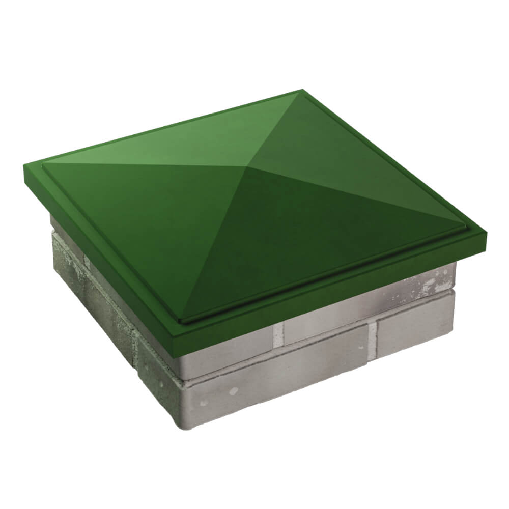 Колпак Zking БонаМоно Зеленый на столб 1.5х1.5 кирпича (385х385, 400х400мм) в Мурманске фото