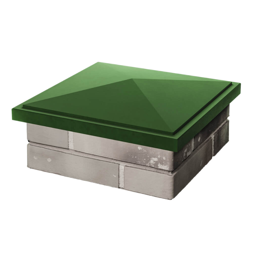 Колпак Zking БонаМоно Зеленый на столб 1.5х1.5 кирпича (385х385, 400х400мм) в Мурманске фото