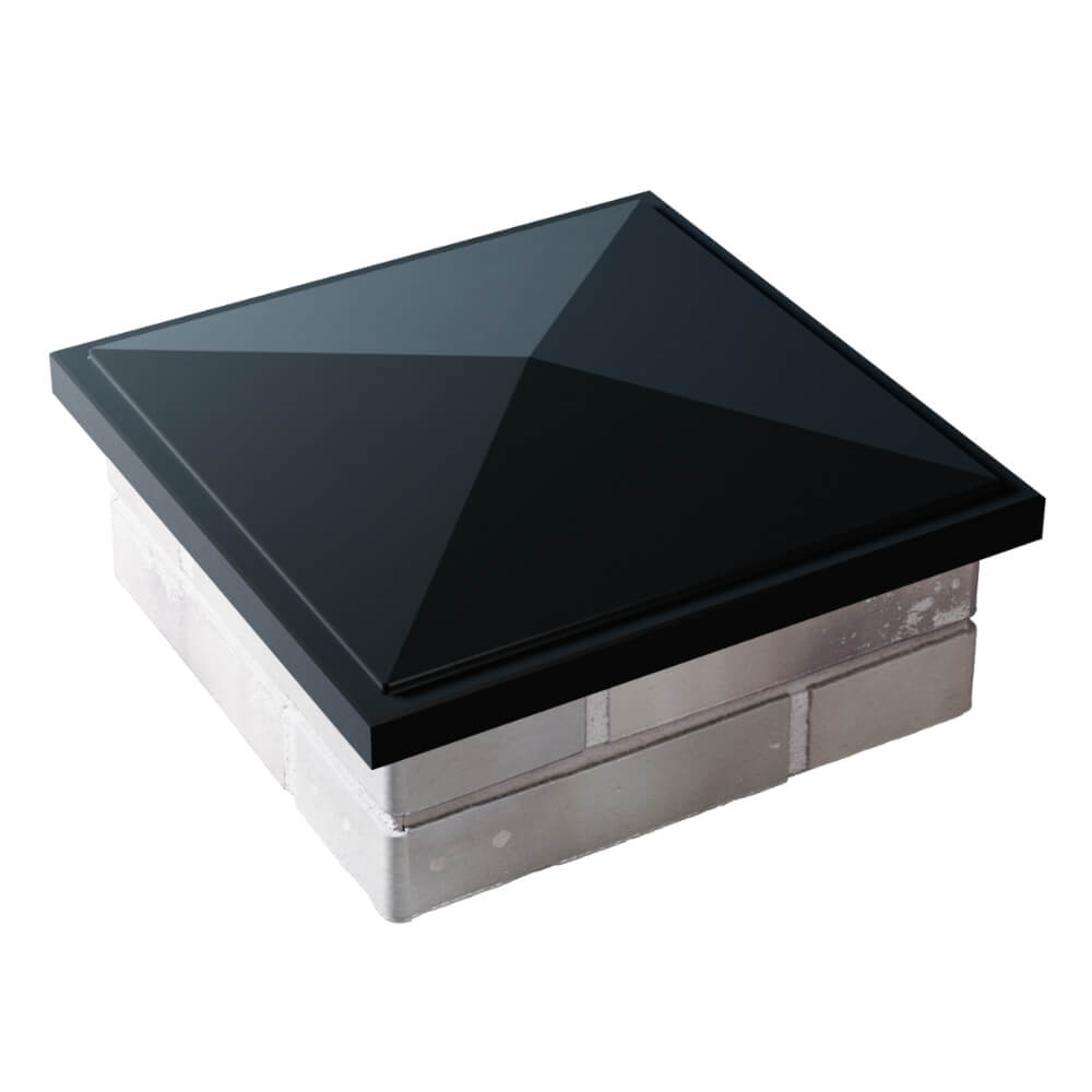 Колпак Zking БонаМоно Черный на столб 1.5х1.5 кирпича (385х385, 400х400мм) в Мурманске фото