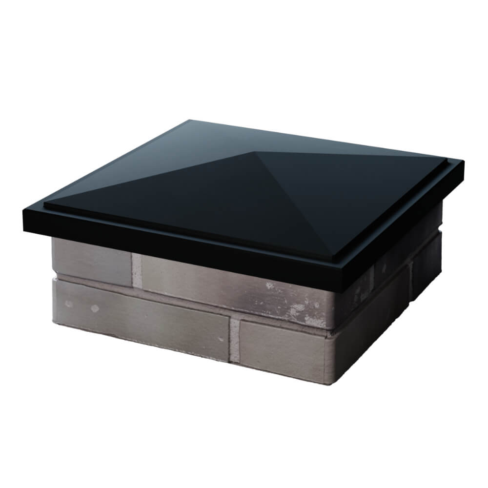 Колпак Zking БонаМоно Черный на столб 1.5х1.5 кирпича (385х385, 400х400мм) в Мурманске фото