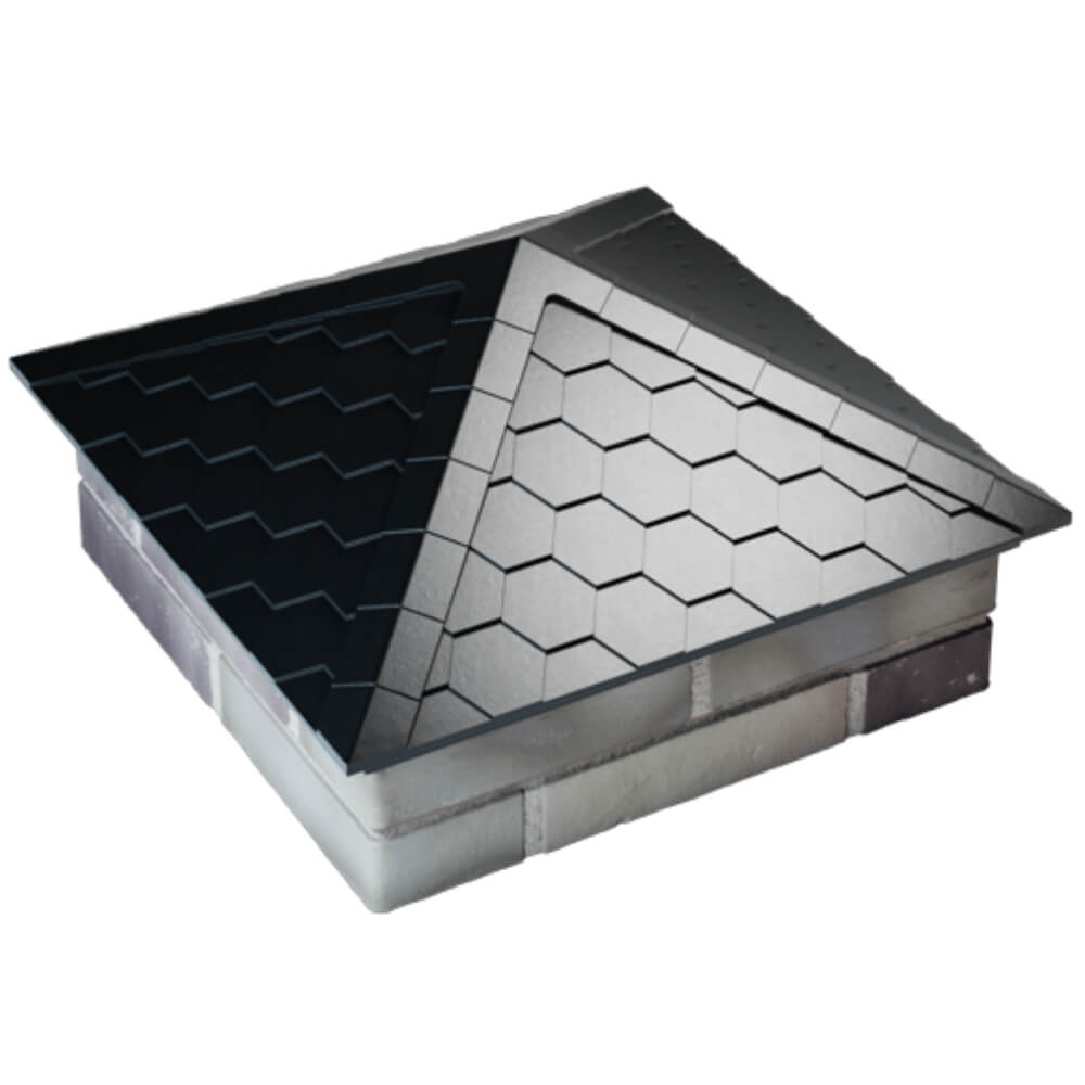 Колпак Zking Эверест Черный на столб 2х2 кирпича (535х535мм) Мурманск фото