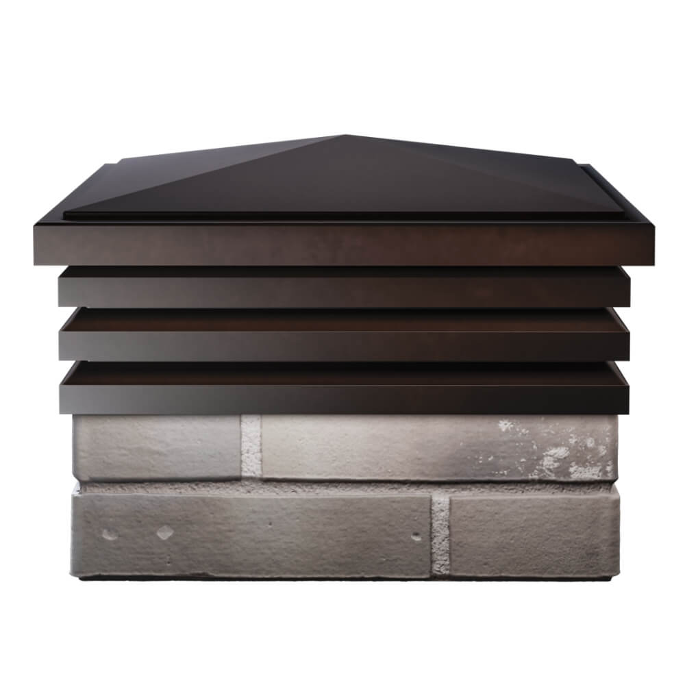 Колпак Zking Бона ХайТек Коричневый на столб 1.5х1.5 кирпича (385х385мм) Мурманск фото