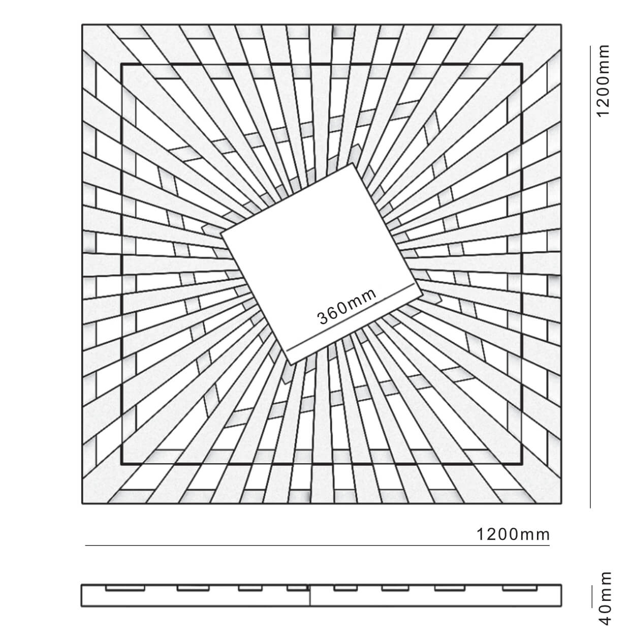 Приствольная решетка для дерева ZKING ATMOSPHERE 1.2х1.2м Черная в Мурманске фото