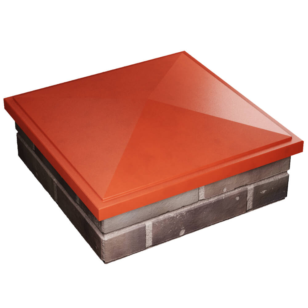 Колпак Zking БонаМоно Красный на столб 2х2 кирпича (515х515, 530х530мм) в Мурманске фото